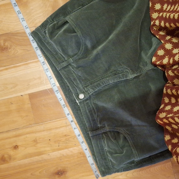 Saints and Hearts extreme flare bell bottom corduroy pants green 2X - Picture 3 of 10